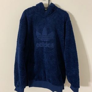 Adidas Originals Winterized Sherpa Hoodie Blue SzM